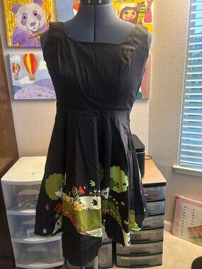 IXIA Flowers Trees Woods Brown dress